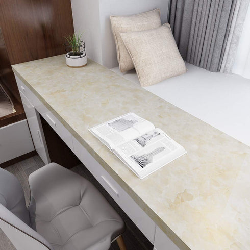 YENHOME Marble Contact Paper Peel and Stick Waterproof 17.7"X118" Beige Marble for Desk Countertops, Self Adhesive