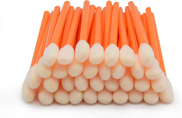 200 Pcs Orange Foam Swab Cleaning Swab Foam Tips Sponge Stick for Inkjet Printer, Camera, Optical Lens Equipment