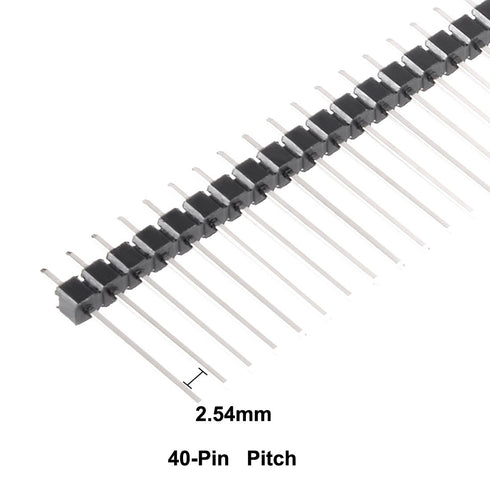 uxcell 30Pcs 2.54mm Pitch 40-Pin 16mm Length Single Row Straight Connector Pin Header Strip