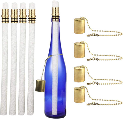 EricX Light Wine Bottle Torch Kit 4 Pack, Includes 4 Long Life Torch Wicks