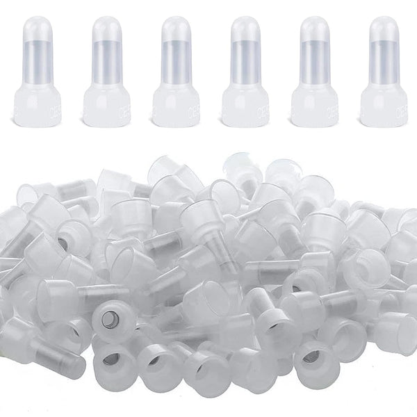 200 Pcs Closed End Crimp Connectors, 12-10 AWG Gauge Wire End Caps Protective Nylon Wire Crimps