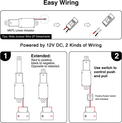 125mm 40N Mini Electric Linear Actuator, 12V Actuator with Brackets for Robotics & Home Automation