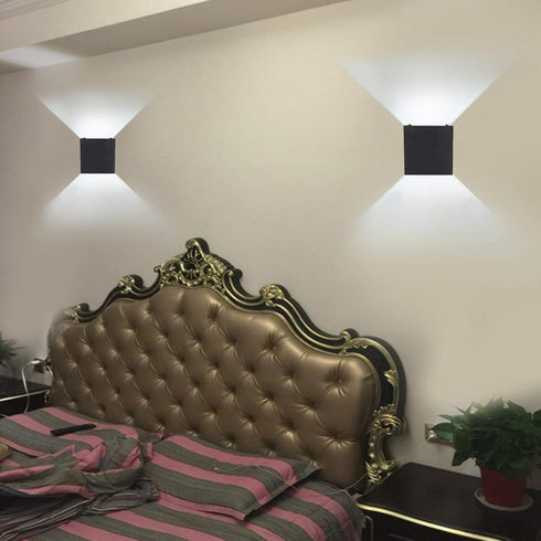 12W IP65 Set Waterproof LED Square Wall Lamp for Outdoor Garden Lighting Decorative, Wall Sconce for Living Room