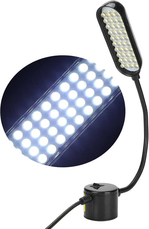Adjustable Gooseneck LED Table Lamp - Flexible Magnetic Work Light for Tools