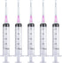 25 Pack 10ml Plastic Syringes with 18Ga, for Scientific Labs and Liquid Measuring Tools, Individually Sealed