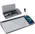 Varhomax Glass Desk Whiteboard with Wireless Charger, Dry Erase Board with Storage for Home and Office