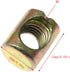 RLECS 12pcs M8 Pozidriv Hammer M8 15mm Slotted Barrel Nuts Cross Dowels Slotted Nuts Horizontal Hole Nut Embedded Nut