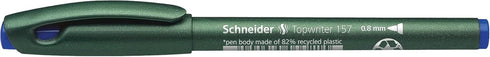 Schneider Topwriter 157 Fiber Tip Pen, 0.8 mm, Green Barrel, Box of 10