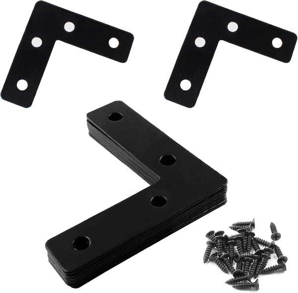 Jiozermi 20 Pcs Flat Corner Brace, L Type Shelf Bracket 2"x2", Heavy Duty