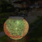 KAHUAHU Solar Outdoor Table Lamp, Solar Powered Mosaic Glass Ball Garden Lights Waterproof