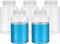 PATIKIL 5 Pcs 500ml Reagent Bottles, PET Wide Mouth Round Bottles with Screw Cap for Lab Storage