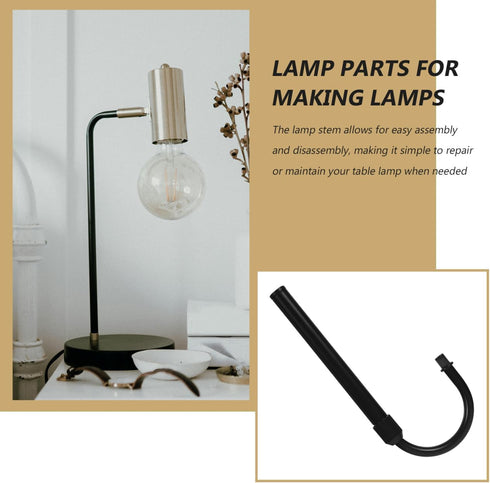 5 12.20X3.54X3.74In ABOOFAN Pcs Adjustable Curved Lamp Stems Iron Lamp Making Accessory for DIY Table Repair