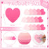 MSHUNKEJI 300 3x3 Pcs Index Card Heart Shaped Note Cards Blank Index Cards Pink Note Cards Colors Study Cards Blank