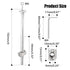 Biaungdo 12 M6 100mm Pcs x Bunk Bed Bolts, Hex Drive Socket Furniture Barrel Screws Bolt Nuts Furniture Crib Baby Bed