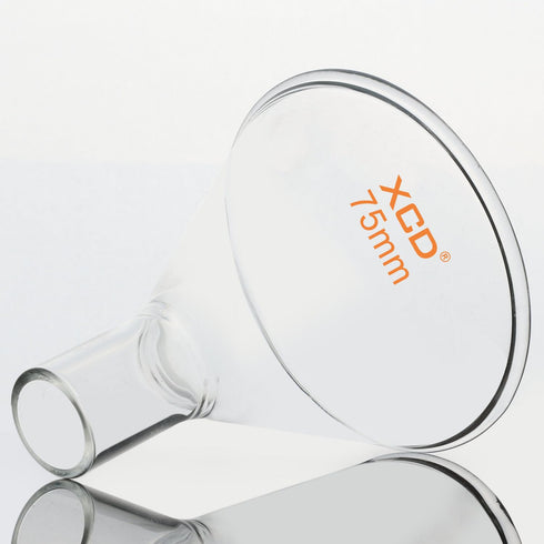Borosilicate Glass Powder Funnel, Heavy Wall Short Stem Funnel for Precise Powder Transfers in Laboratory