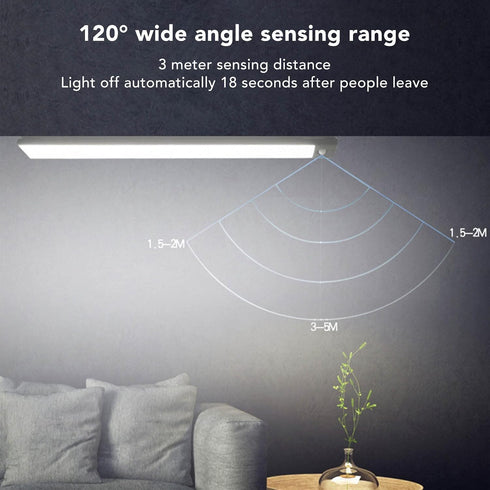 70 120 Sanpyl Motion Sensor Light Bar, LED, Induction, Black, Modern, Under-Cabinet Light for Kitchen, Living Room