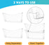 EASEPRES 8 Pack Clear Single Pocket Hanging File Organizer, Plastic Wall Mount Paper Holder for Office, School, Home