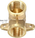 uxcell Brass Pipe Fitting 90 Degree Drop Ear Elbow G1/2 Female X G1/2 Female, 2pcs