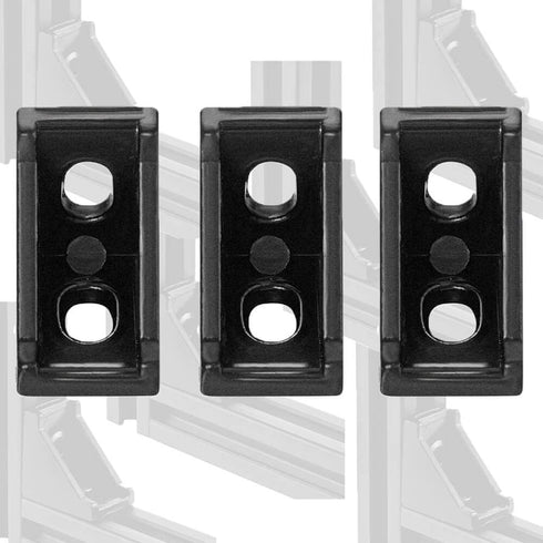 10 Sets Corner Bracket Connectors for 2020 Series 6mm Slot Aluminum Extrusion Profile Accessories (Black)