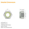 60 Pieces 1/4"-20 Nylon Insert Hex Lock Nuts, Made of 304 Stainless Steel