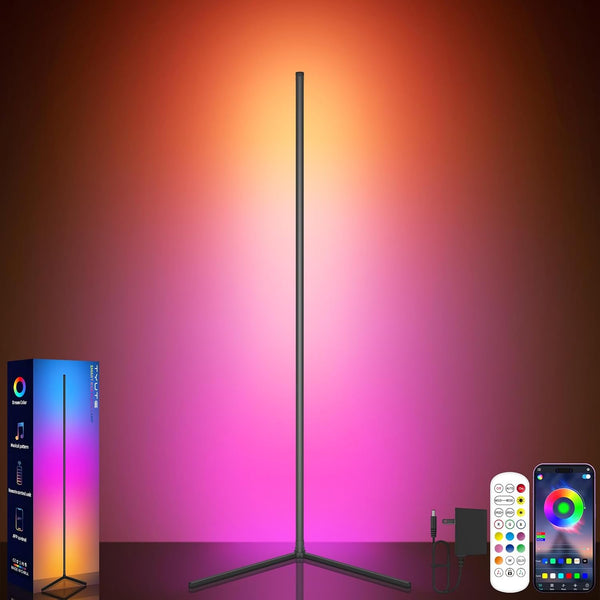 LED Corner Floor Lamp, Corner Lamp - 16 Million DIY Colors, 68+