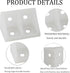 PDETVEO 20PCS 1.29" 0.74" x Plastic Corner Brackets with Screws, L Shape Right Angle Support Brace, White Shelf