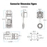 3 Pin Connector, Waterproof Electrical Connectors, Aviation Cable Connector for Industrial & Power