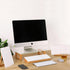 Yeoux Glass Desktop Whiteboard with Wood Organizer for Small Office Accessories, Aesthetic Dry Erase Board with Drawer