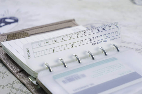 Moterm 2 PCs Page Lifter, 1 PC Bookmark Ruler, 1 PC PVC Card Holder, 1 PC Zipper Bag for A7 Planner