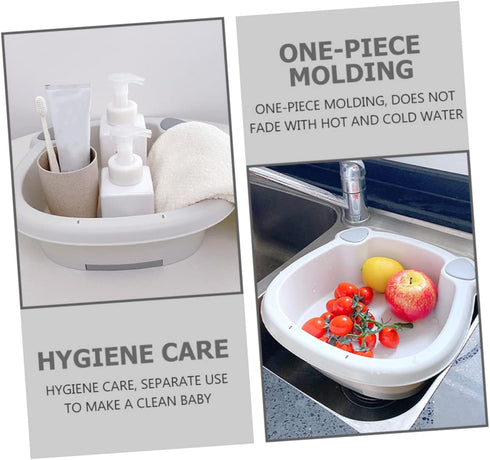 1 Set Toddmomy Wash Basin Laundry Tub Basin Tub Underwear Washboard Hand Washing Clothes Bin Mini Cloth Wash Board Baby