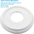 Piutouyar 2 10" 4" White Split Ceiling Medallion, Pcs OD x ID PU Ceiling Light Covers Plate Molded Fixtures Round
