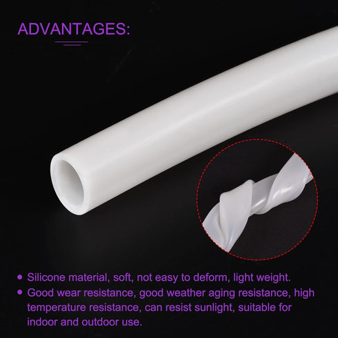 DMiotech Translucent Silicone Tube 20mm ID 25mm OD 2.5mm Thick 5 Feet Industrial Tubing for Water Air Pump
