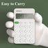 M&G Desk Calculator, 12 Digit with Large LCD Display, Automatic Sleep, Portable Cute for School Home Business (White)