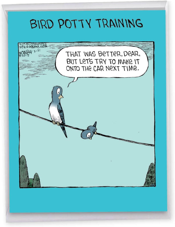 NobleWorks Funny Mother's Day Greeting Card, Jumbo Comic, Cartoon Humor for Mom, 8.5 x 11 Inch