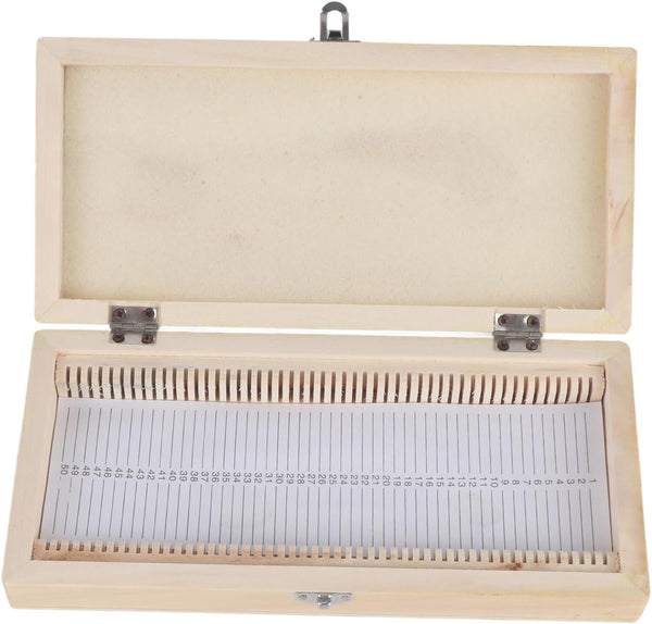 Biology Glass Prepared Microscope Slides with Wooden Storage Box Case