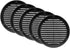 Vent Systems 6'' Inch Black Soffit Vent Cover, Pack of 5 Round Air Vent Louver with Built-in Insect Screen