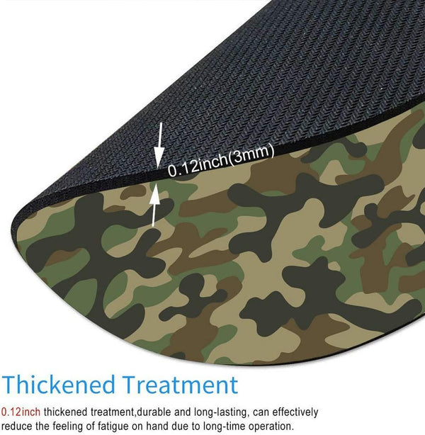 Texture Military Camouflage Mousepad, Customized Round Non-Slip Rubber, Army Green Gaming Mouse Pad