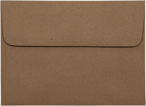 JAM PAPER A7 Premium Invitation Envelopes - 50/Pack - Brown Kraft Paper Bag - 5 1/4 x 7 1/4 Inches