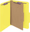 Smead Pressboard Classification File Folder - SafeSHIELD Fasteners, 1 Divider, 2" Expansion, Letter Size, Yellow