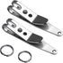 Multi-Purpose Pocket Clip Nano Knife, 2 Pack, Stainless Steel Suspension Clips for Keys, Flashlights, Knives