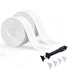 White Caulk Tape, Waterproof Self Adhesive Sealer Strip for Toilet Base, Shower, Wash Basin, Easy to Use