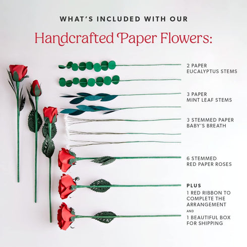 Set 1 6 3D 5" 7" 12" Lovepop Valentines Day of Pop-Up Card & Paper Handcrafted Roses for Her - Greeting Cards for Boys