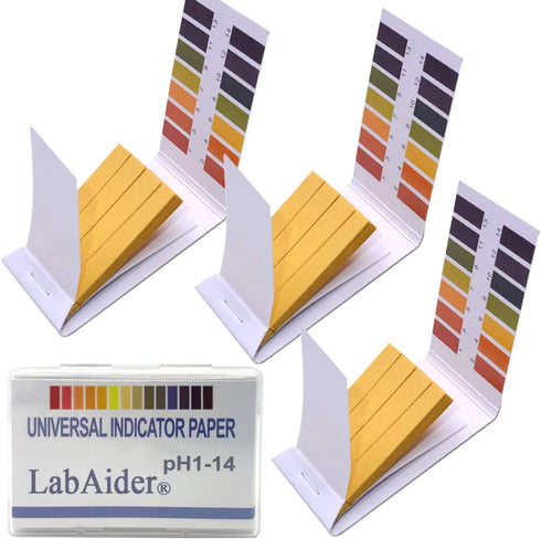 3 Pack pH.1-14 Test Paper - Extensive Litmus Test Paper, 240 Strips with Storage Case for Water, Soil Testing