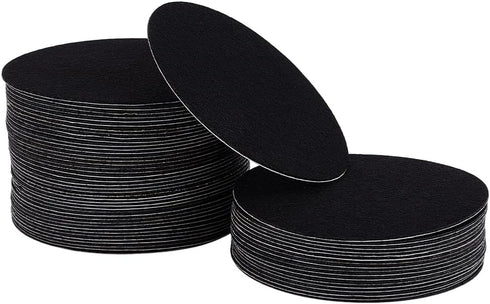 PH PandaHall 60pcs 3 inch Black Lamp Base Felt Adhesive Non-Slip Fiber