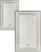 2-Pack Satin Nickel Blank Wall Plate, Durable Metal No Device Outlet Cover, Midsize 3.15''*4.88''
