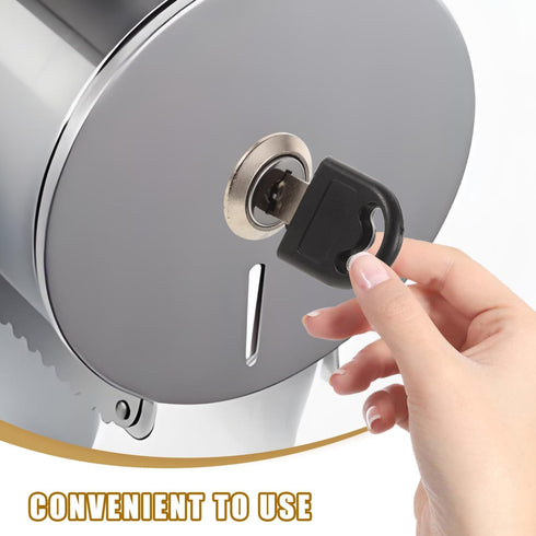 Set Commercial Stainless Steel Lock and Key for Roll Paper Towel Dispenser and Toilet Paper Dispenser Replacement