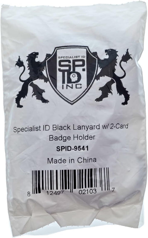 Metal Detector Friendly Lanyard with Badge Holder - 2 Card Display - Double Sided Open Face