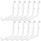 12 Pcs Pegboard Hooks, 6 x 9.5 Centimeters, Compatible with IKEA Skadis Pegboard, Waterproof Metal Storage Tool