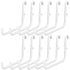 12 Pcs Pegboard Hooks, 6 x 9.5 Centimeters, Compatible with IKEA Skadis Pegboard, Waterproof Metal Storage Tool