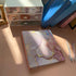 Mini 3 Ring Binder (Lightpink Marble) - 5.5 x 8.5 in, 1 Inch with Elastic Cord, Fits Loose Leaf Paper